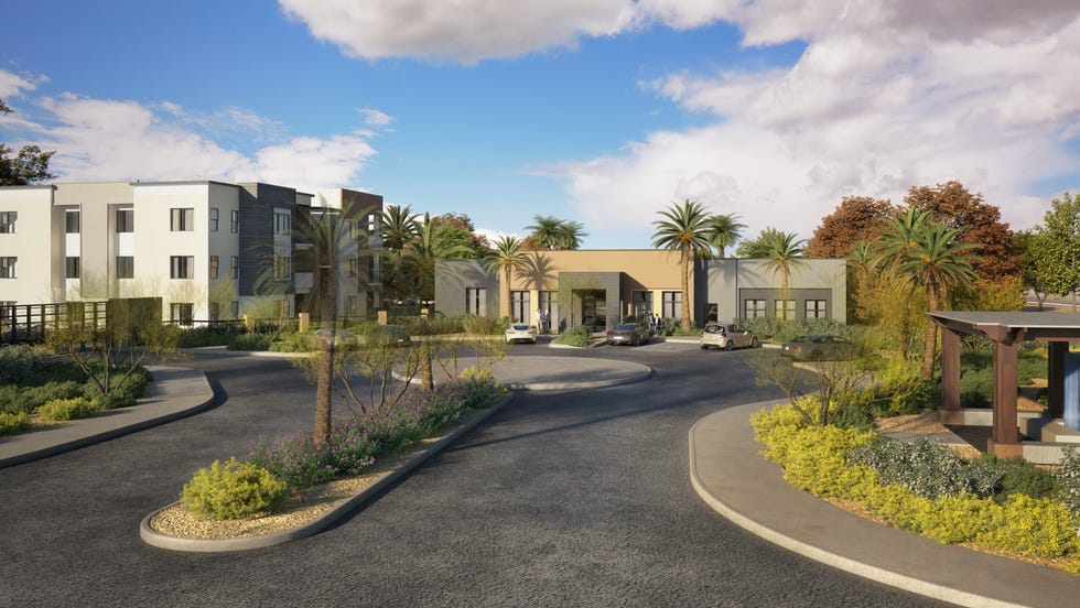 Peoria could see new luxury apartments, rendered here, off Lake Pleasant Parkway and Deer Valley Road.